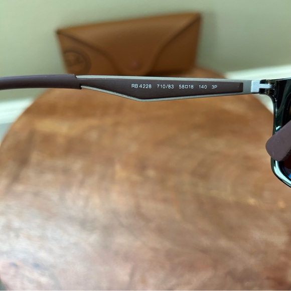 Ray Ban Mens RB4228 Polarized Havana Sunglasses - Picture 2 of 9